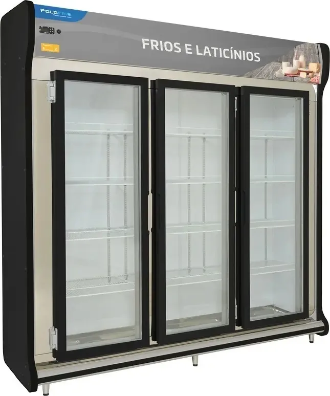 Auto Serviço 3 Portas 2,0m Polofrio Frios E Laticinios Cor Preto