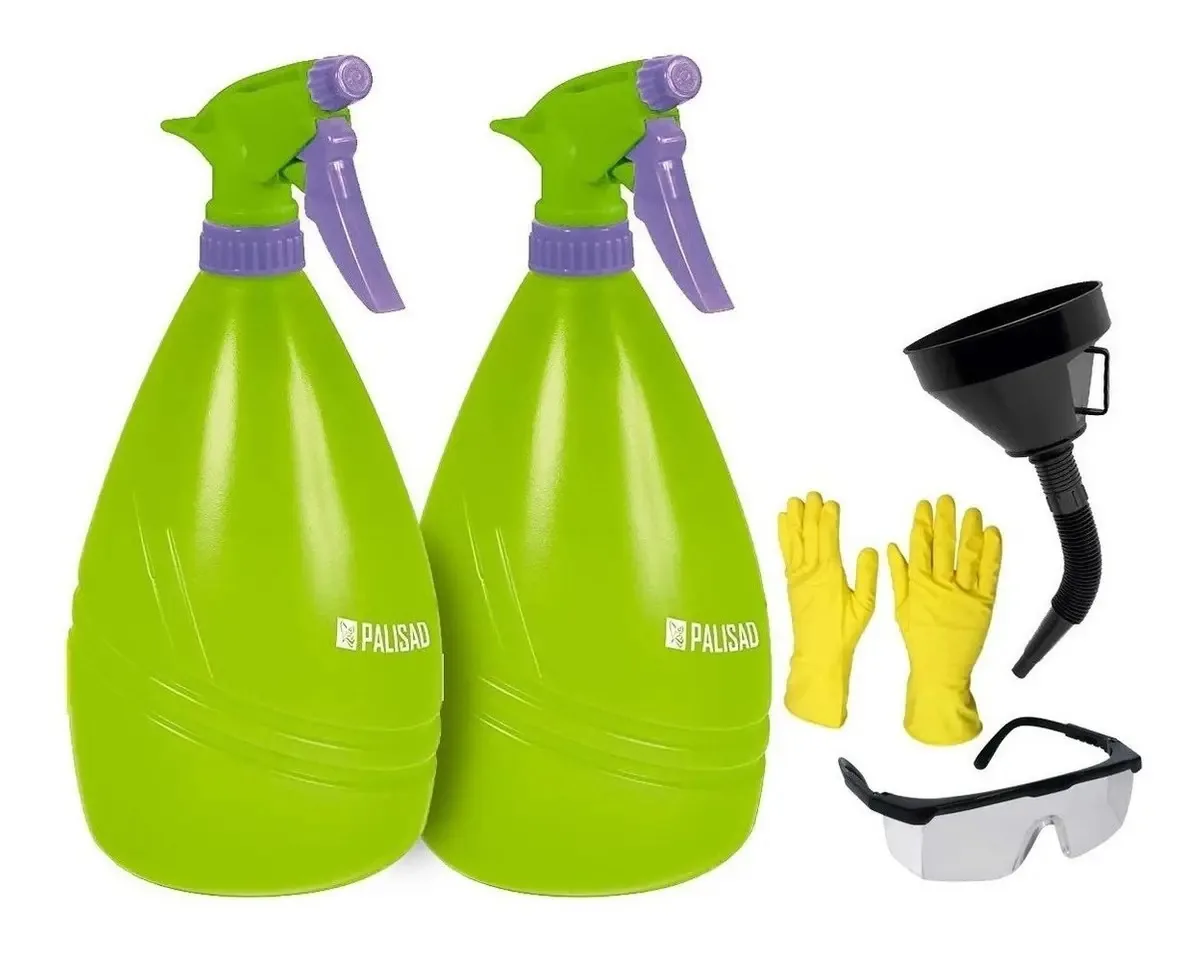 Kit Jardinagem Palisad 5 2 Pulverizadores Com Luvas Cor Verde