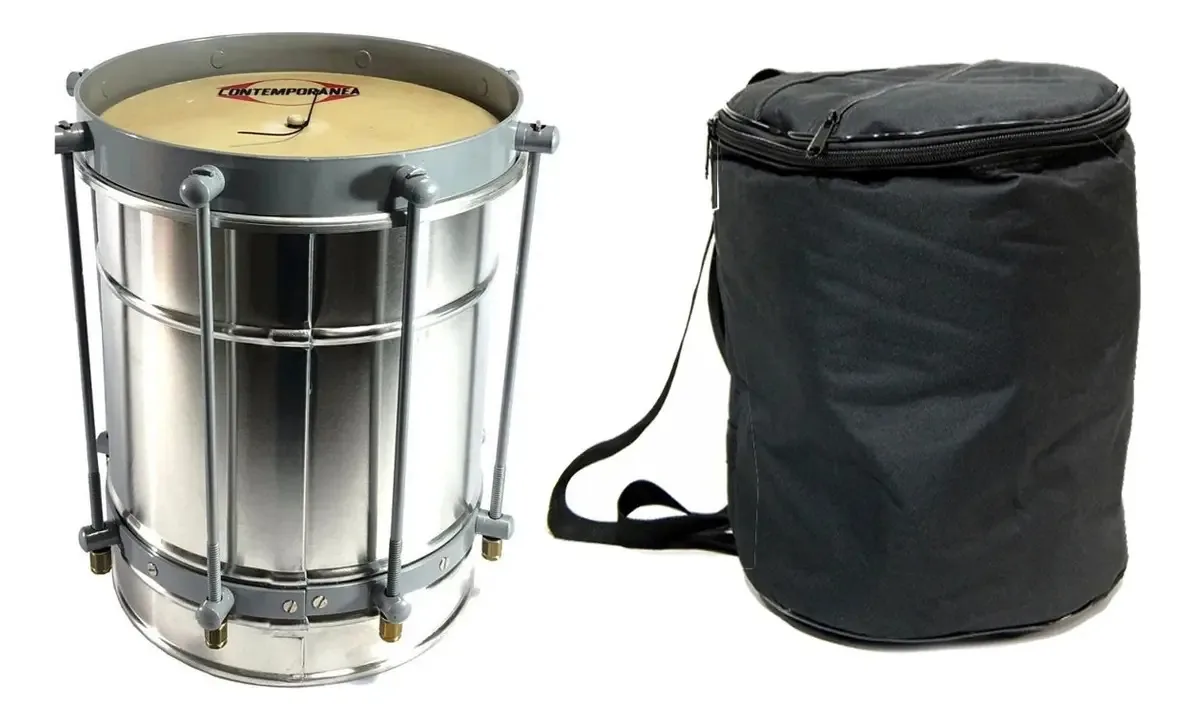 Kit Cuica Contemporanea 8'' Aluminio Light 116lt + Capa