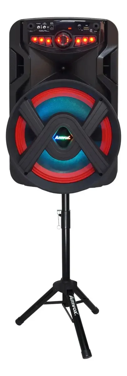 Caixa Som 250w Amplificada Bluetooth Tws Portátil + Pedestal