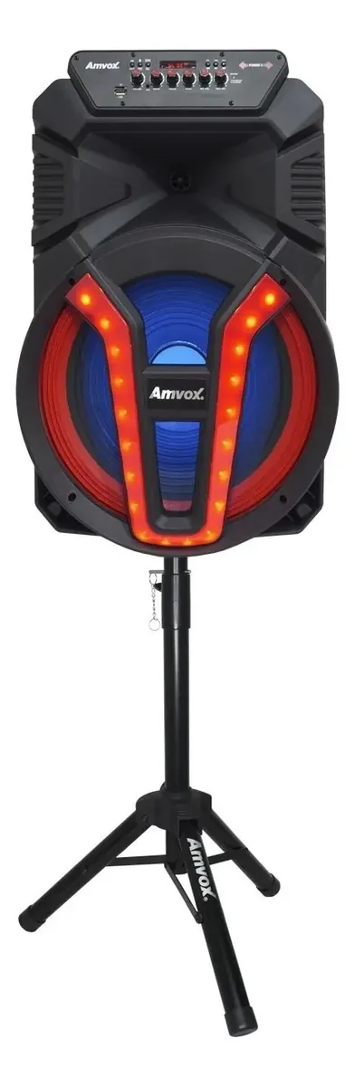 Caixa Som 700w Amplificada Bluetooth Tws Portátil + Pedestal