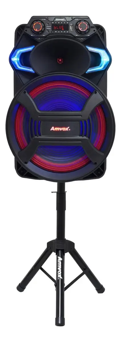 Caixa Som Amplificada Portátil 850w Bluetooth Tws + Pedestal