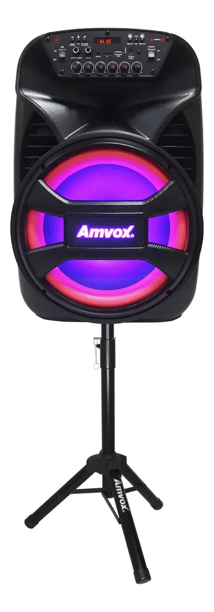 Caixa Som Amplificada Bluetooth 480w Tws Portátil + Pedestal