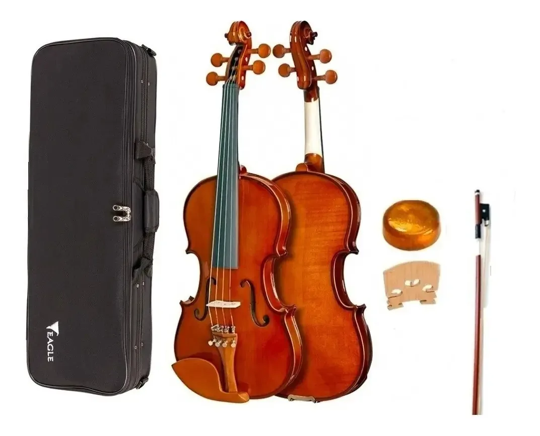Violino Eagle 3/4 Ve431 Envernizado Kit Completo +