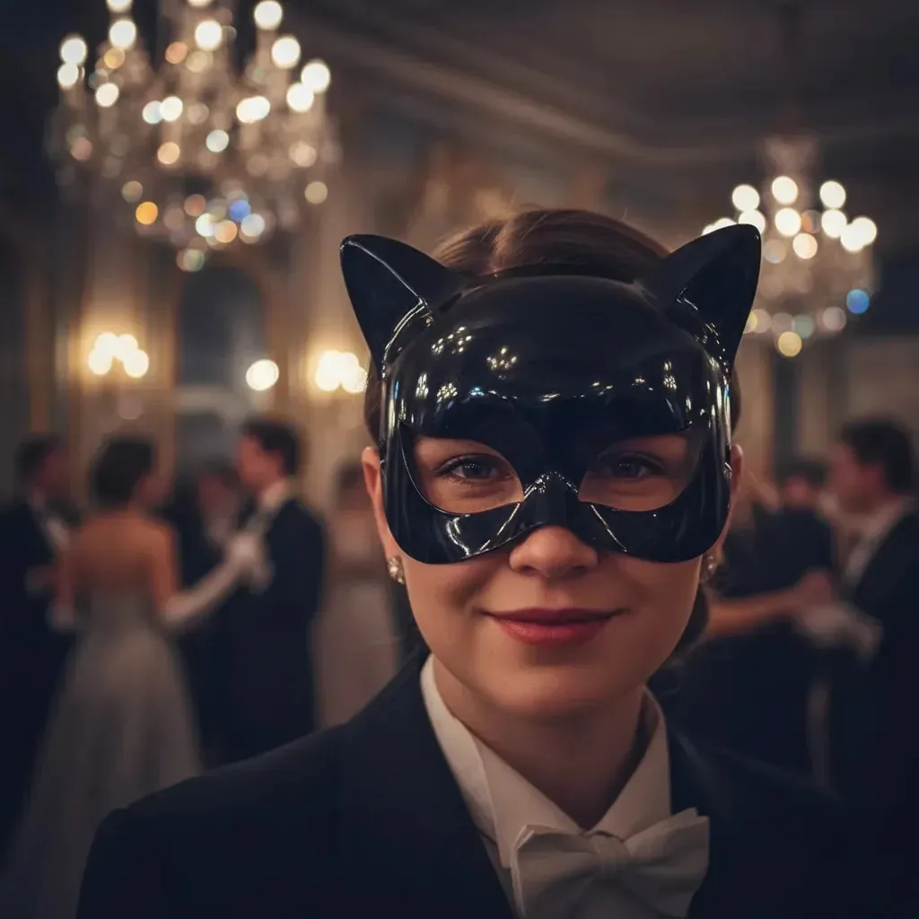 Máscara Gato Preto - Plástico
