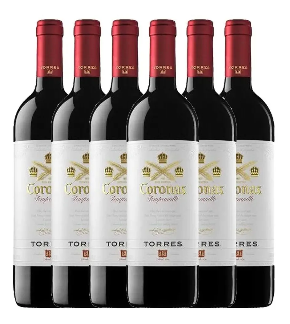 Kit 6 Vinho Tinto Espanhol Torres Coronas Tempranillo