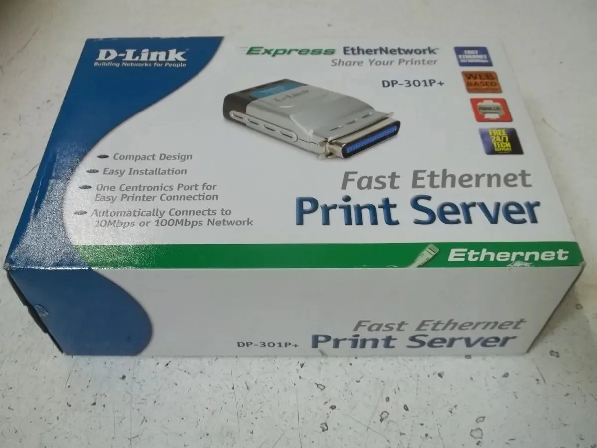 Servidor de Impressão Ethernet D-Link DP-301P+