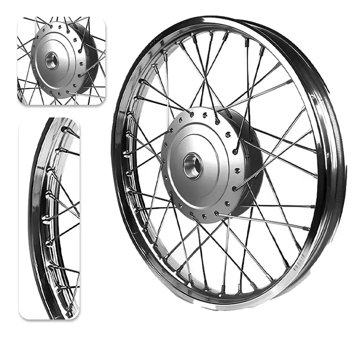 Roda Dianteira Ybr 125 00/08 Factor Alinhada 4mm Com Peças