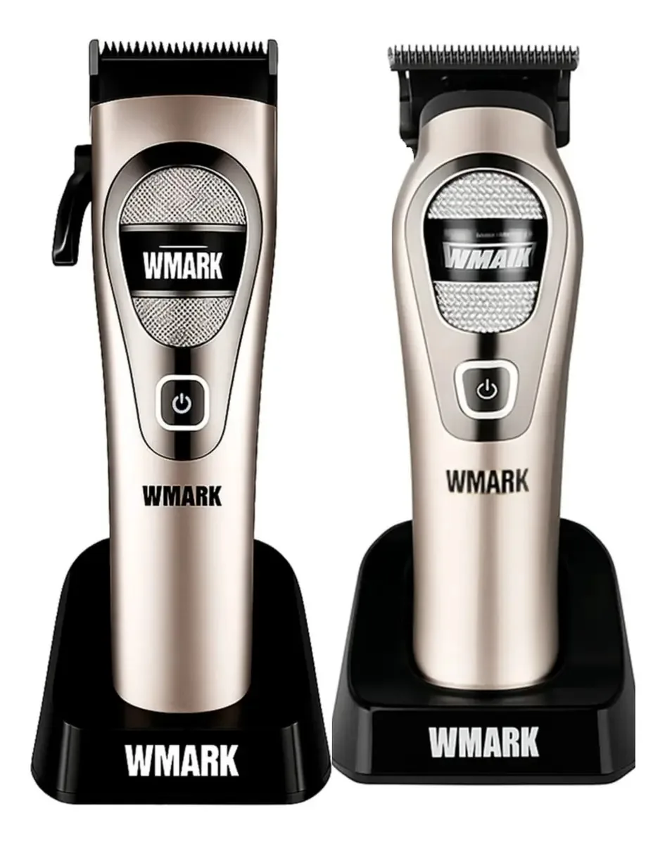 Kit 2 Máquinas de Cortar Cabelo Wmark NG8088 NG8288 Lâmina Cerâmica