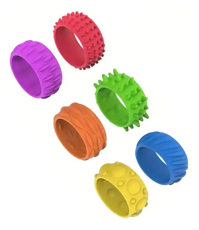 Conjunto de 6 anéis sensoriais Fidget Color