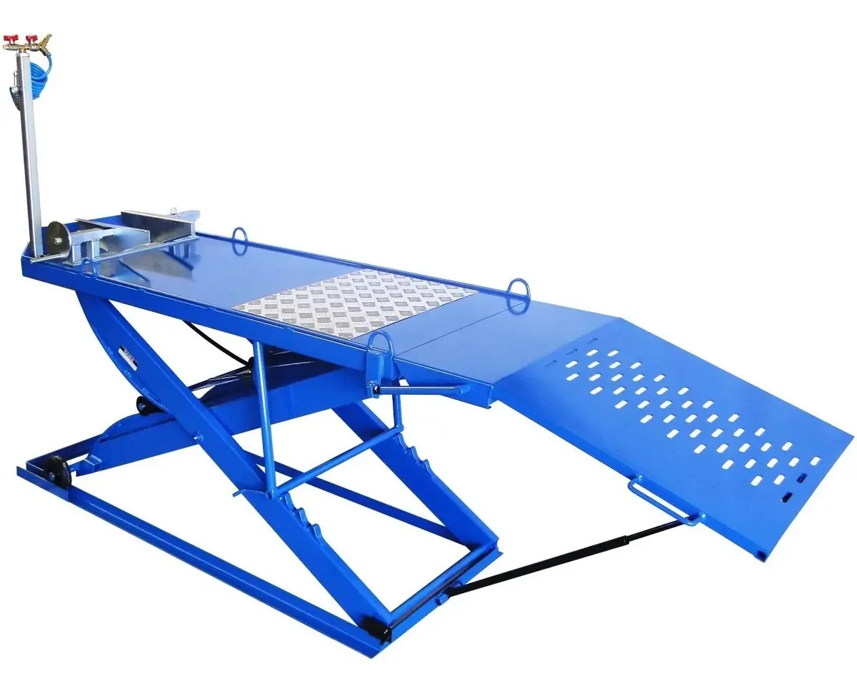 Elevador Pneumático Galmar Para Motos Até 500kg Azul/Vermelho/Branco