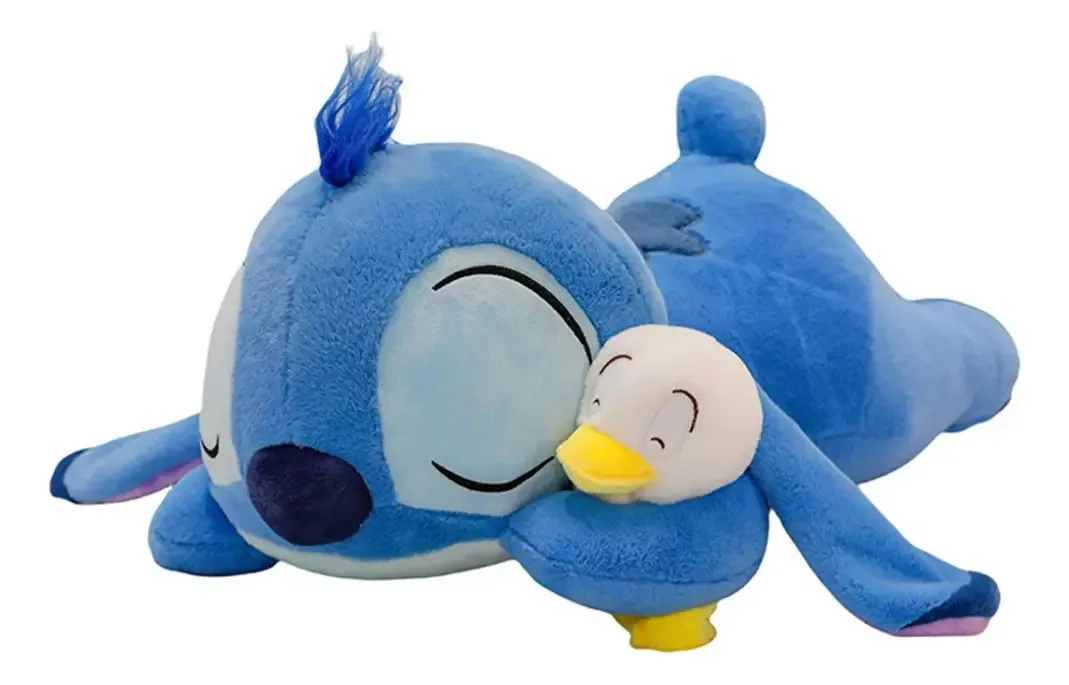 Brinquedos para bebês Stitch Plush Kawaii 45 cm, brinquedos para bebês, brinquedo para bebês, Stitch segurando um pato