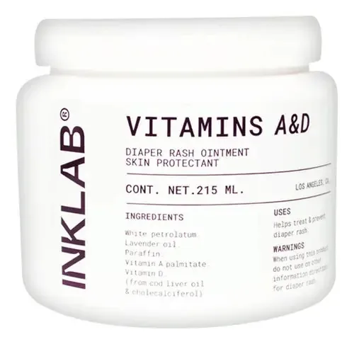 Creme de cuidado de tatuagem com vitamina A D Inklab Tattoo 215ml