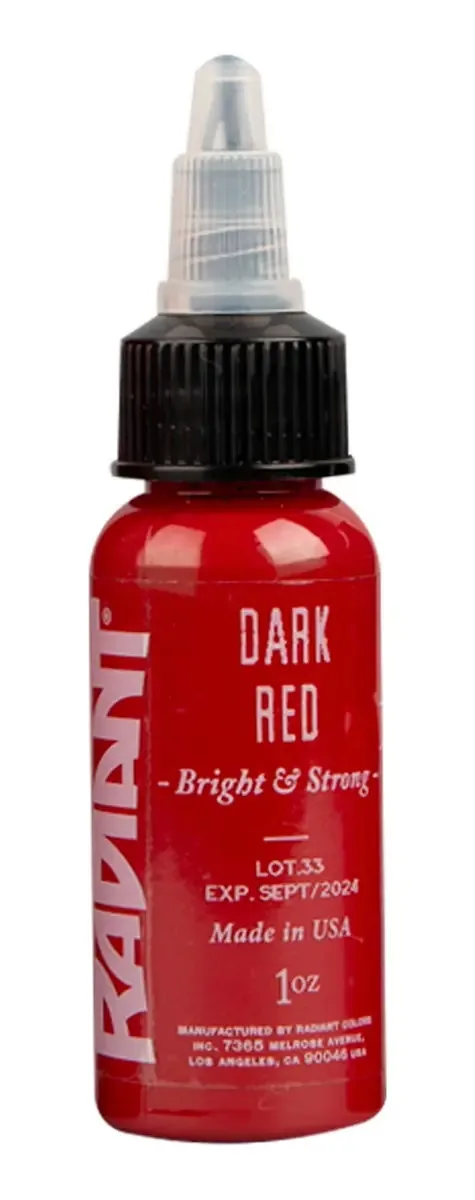Tinta Profissional Para Tatuar Radiant Dark Red 1oz Tattoo