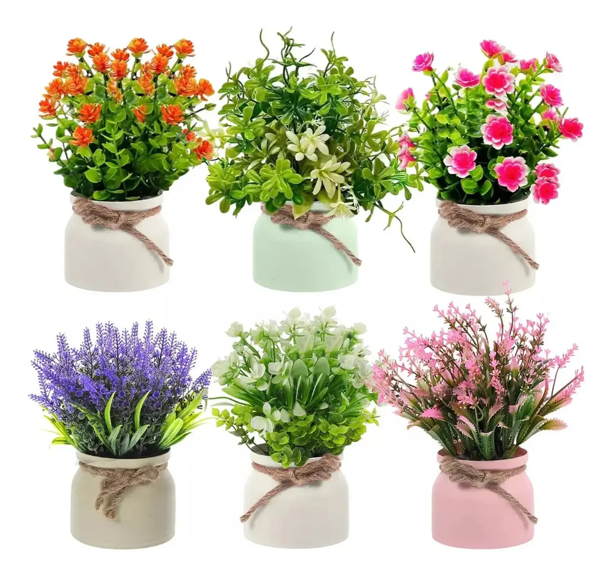 Plantas decorativas artificiais Hongfengcun®, flores artificiais em vasos