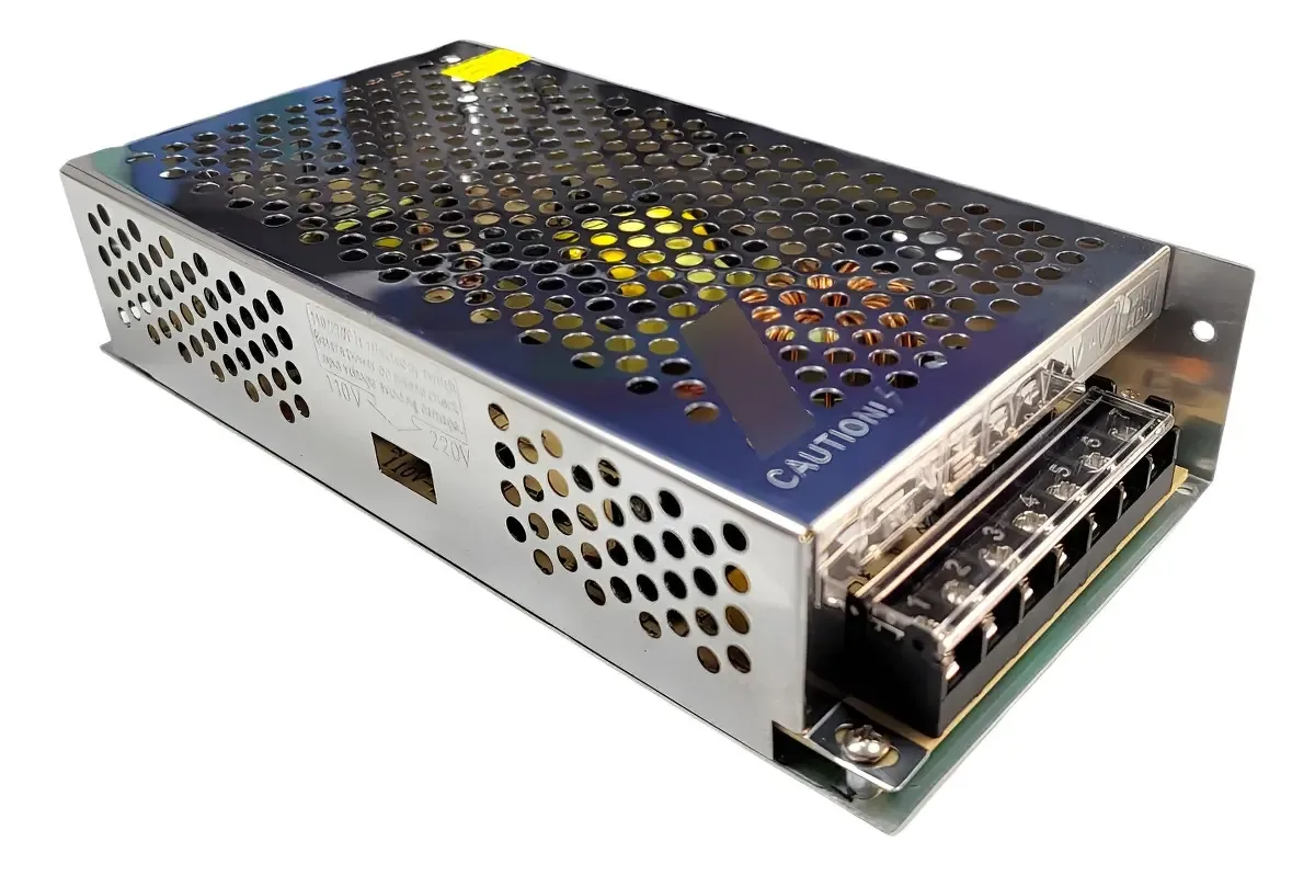 Fonte de alimentação de metal microperfurado 12v 15a