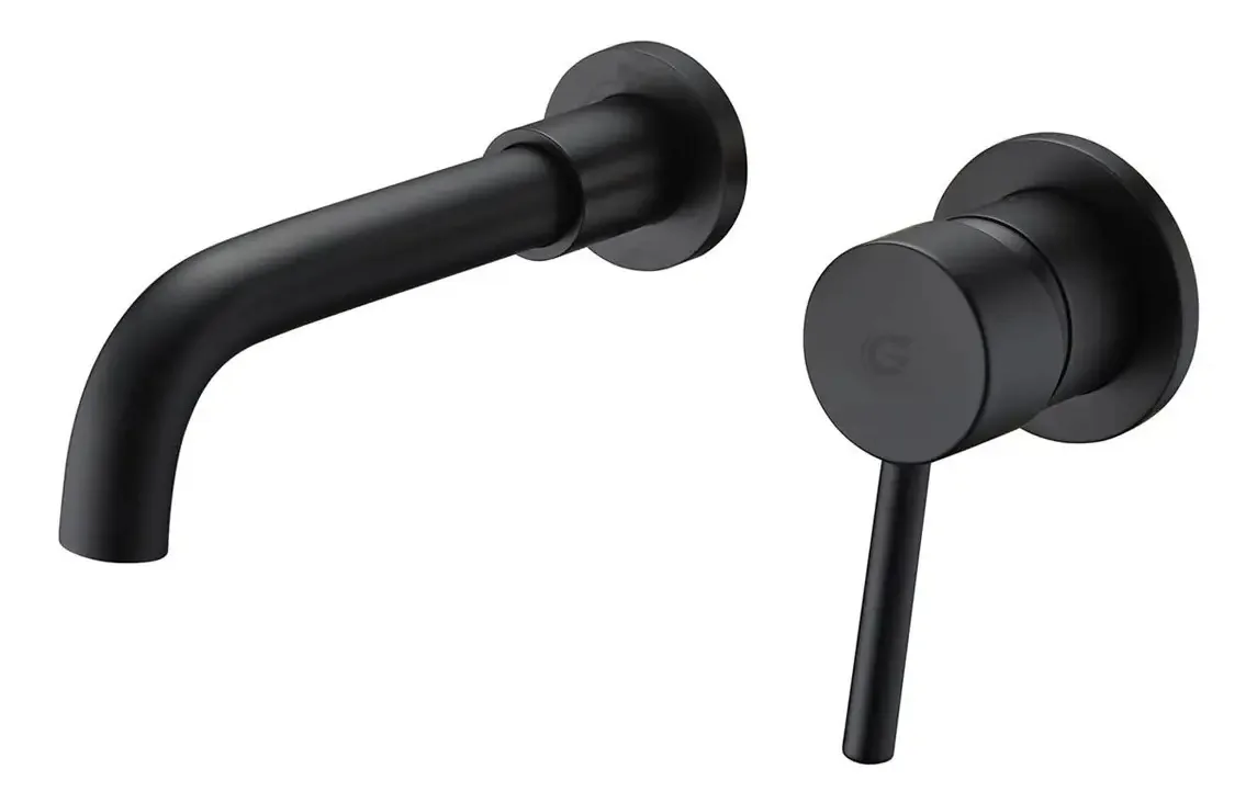 Torneiras monocontrole para lavatório vintage em preto mate