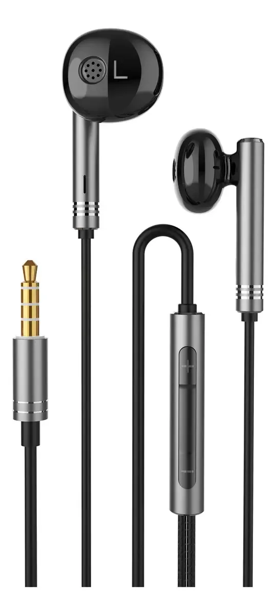 Fones de ouvido viva-voz Movisun Enjoy P1 com microfone preto