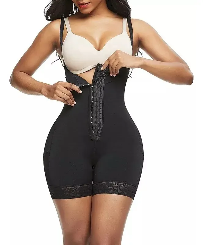 Cintas de emagrecimento pós-parto para mulheres colombianas, cor: preto, tamanho P