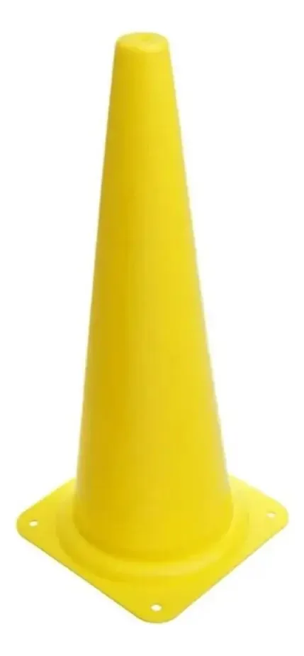 Cones esportivos, condução, treinamento, obstáculos de 48 cm, cor amarela