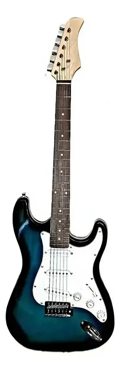 Guitarra elétrica azul marinho