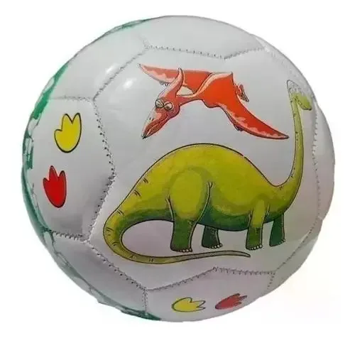 Bola de futebol Artidix Dinosaur, cor branca