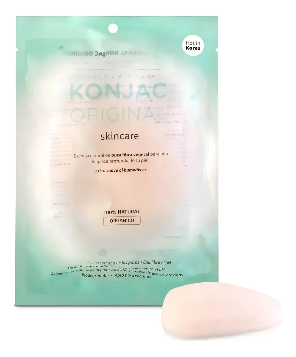 Esponja Konjac Corporal Branca para Bebês e Crianças.