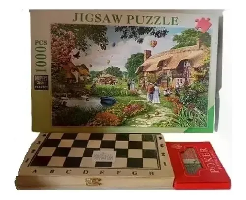 Jogo de tabuleiro Conjunto de 3 jogos de tabuleiro Artidix