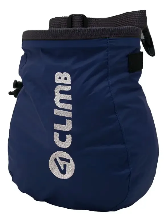Chalk Bag Grande - Saco Para Magnésio Treinamento 4climb Cor Azul Marinho