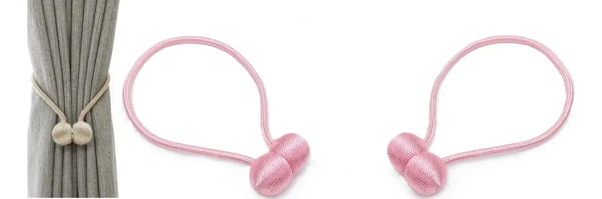 Pinças magnéticas modelo A - 2 peças+fixadores rosa