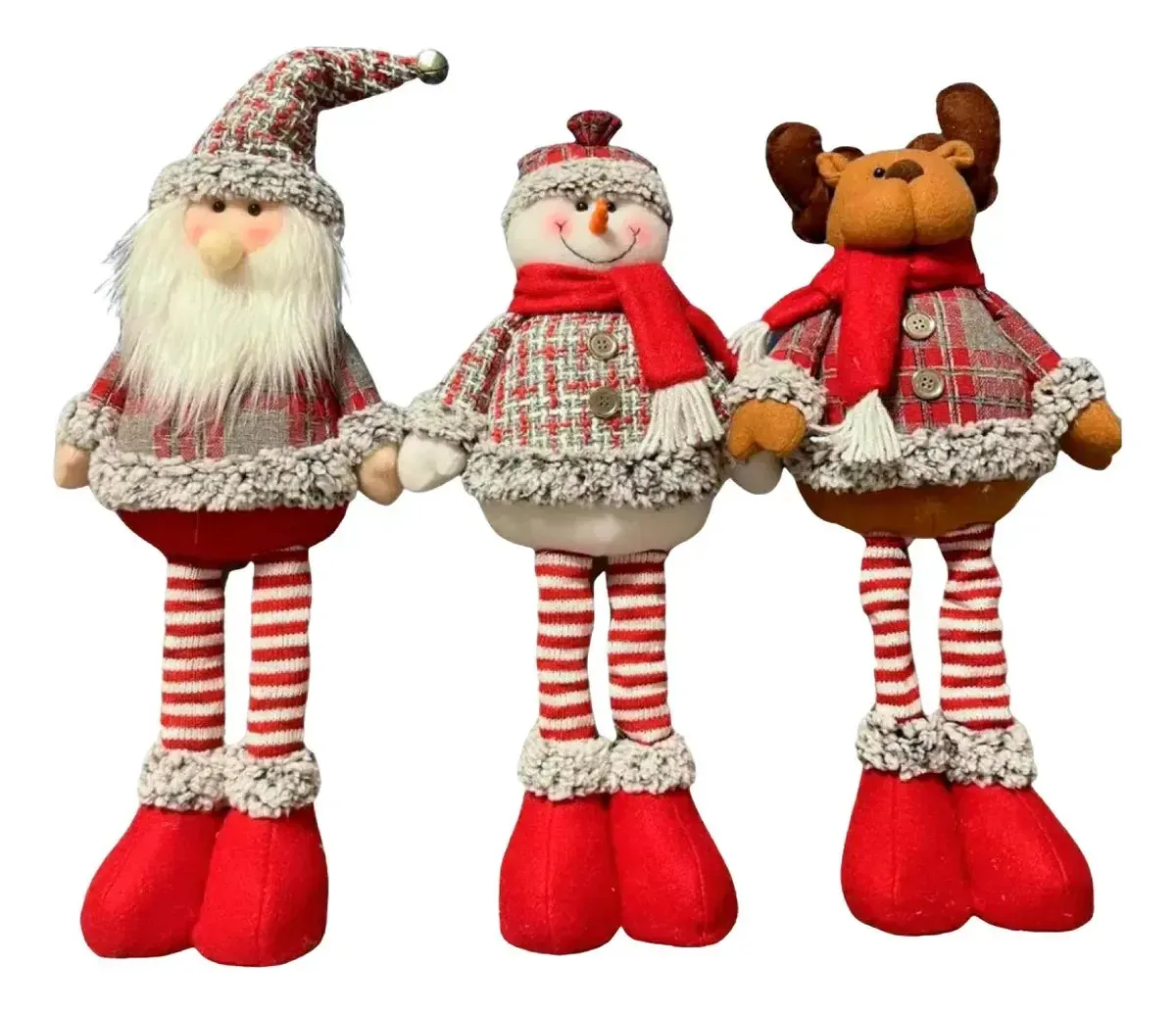 3 macacões de pernas compridas Easter Reindeer Monkey Snow Red Christmas Dolls