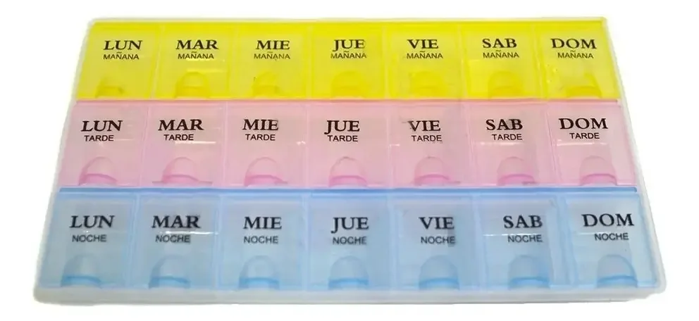 Comprimidos organizadores de caixas de comprimidos para manhã, tarde e noite, 3 doses