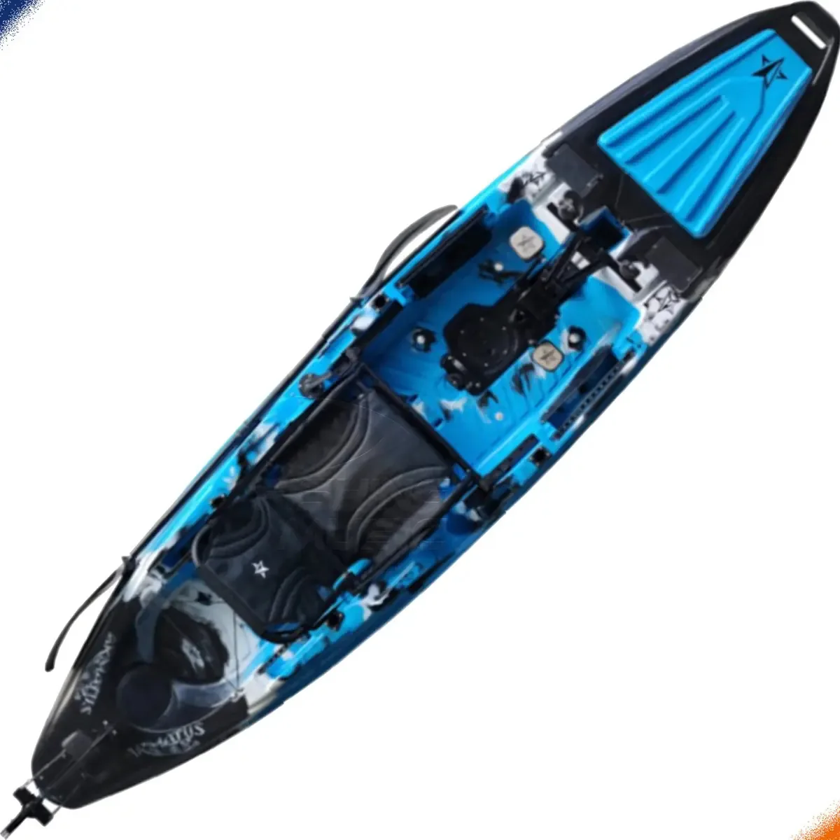 Caiaque Armatus Polaris Nautica Com Cadeira Confort E Remo Cor Maremoto