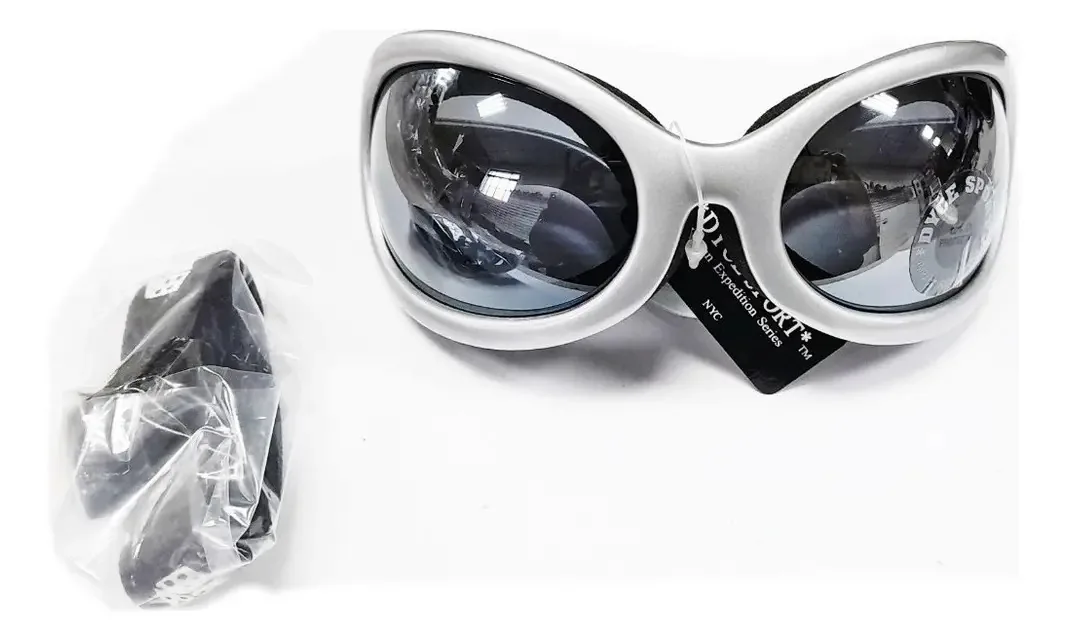 Óculos Para Jet Ski, Kitesurf, Sky Dive Ou Moto Cor Prata Lente Espelhado Desenho Bubble