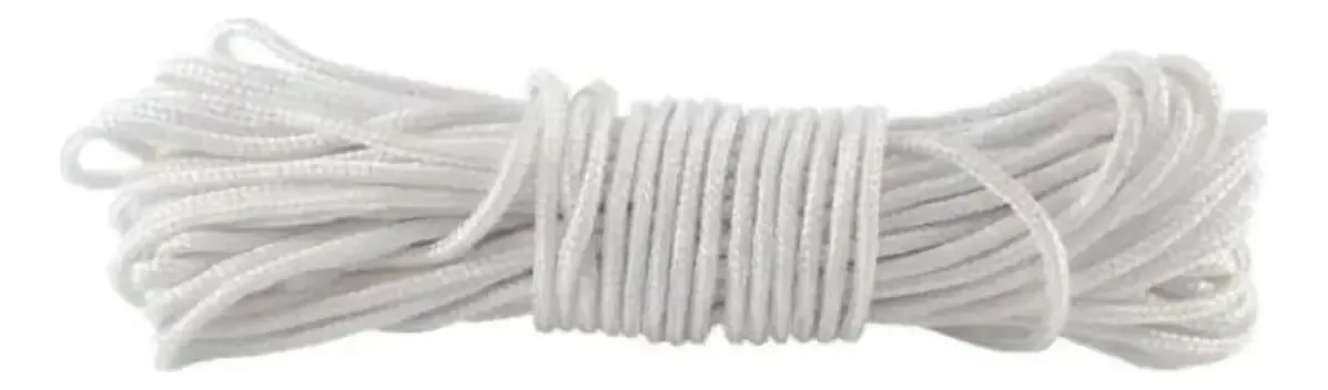 Corda Polipropileno Trançada 12,0mm 15m - Cordas Pampa Cor Branco
