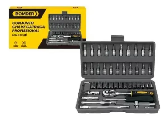 Kit Chave Catraca Profissional Techstore Ferramentas Manuais 40mm