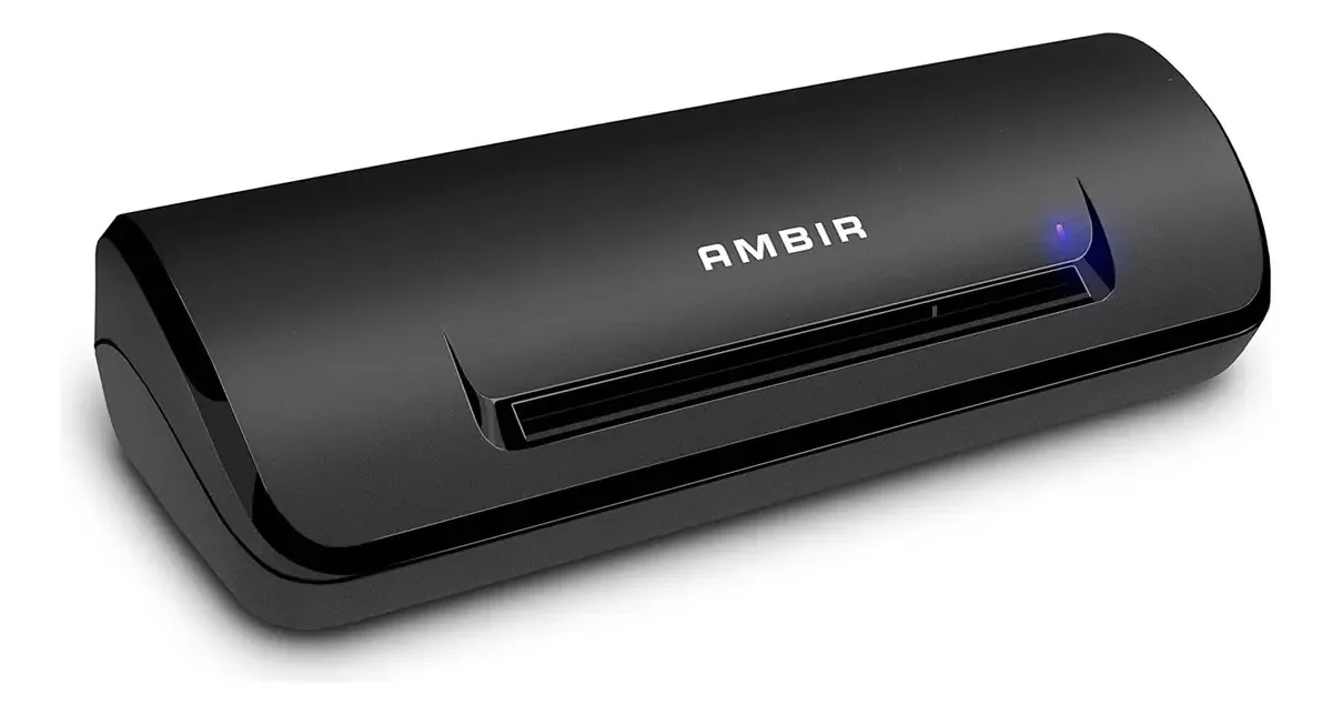 Scanner Ambir DS687-AS cor preta.