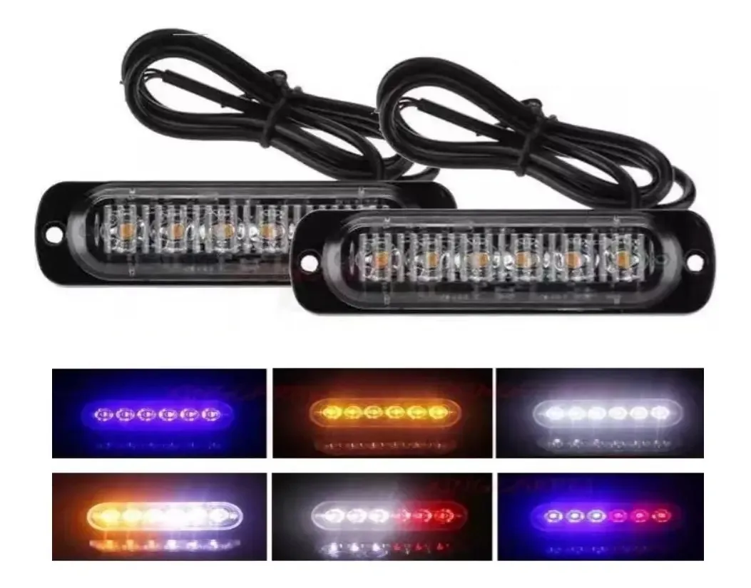 Luz de neblina LED estroboscópica intermitente X2 12-24 V