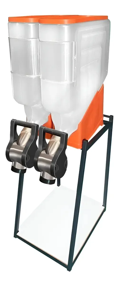 Dispenser Porta Grão Feijão Cereais Ração 2 Módulos 35l 15kg Cor Laranja