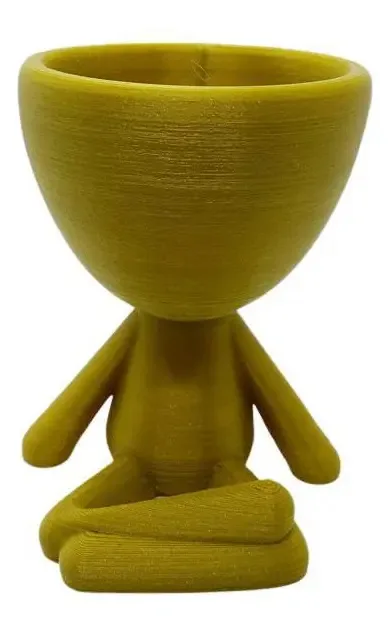 Vaso Decorativo Bob Yoga Dourado Bugingaria