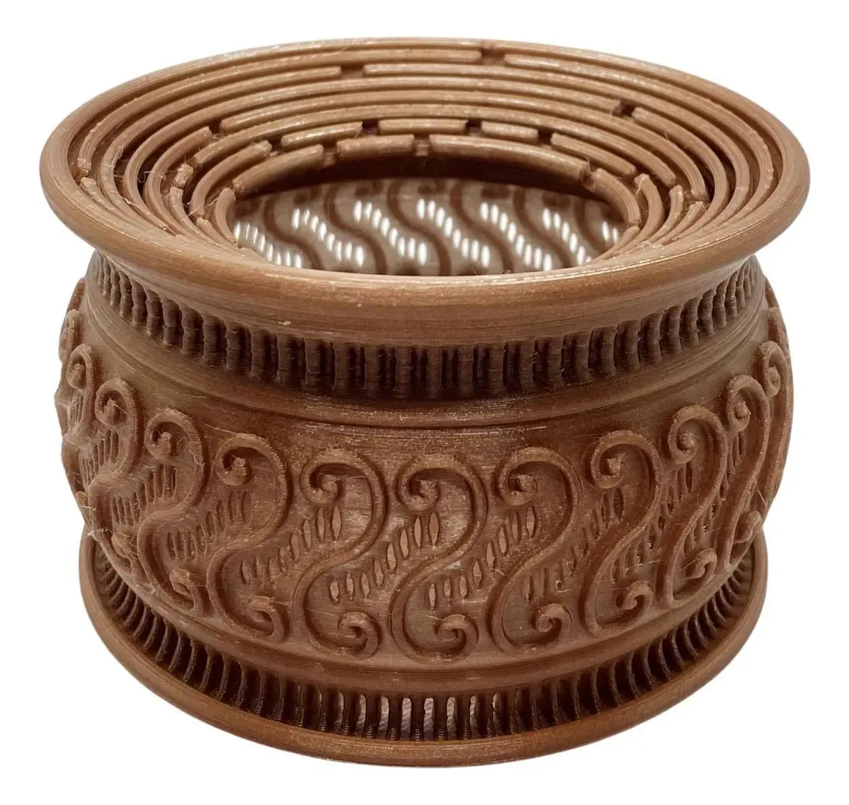 Vaso Decorativo Detalhado Bracelete Cobre Bugingaria