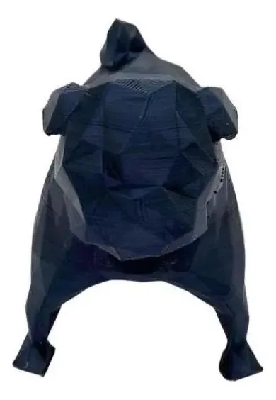 Estatueta Pug Preto 8x6x10cm - Impressão 3d