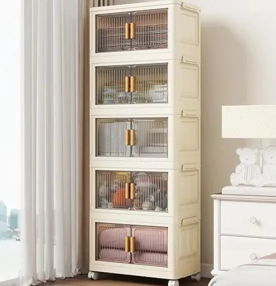 Armário para roupas: armário organizador de roupas dobrável de 6 camadas
