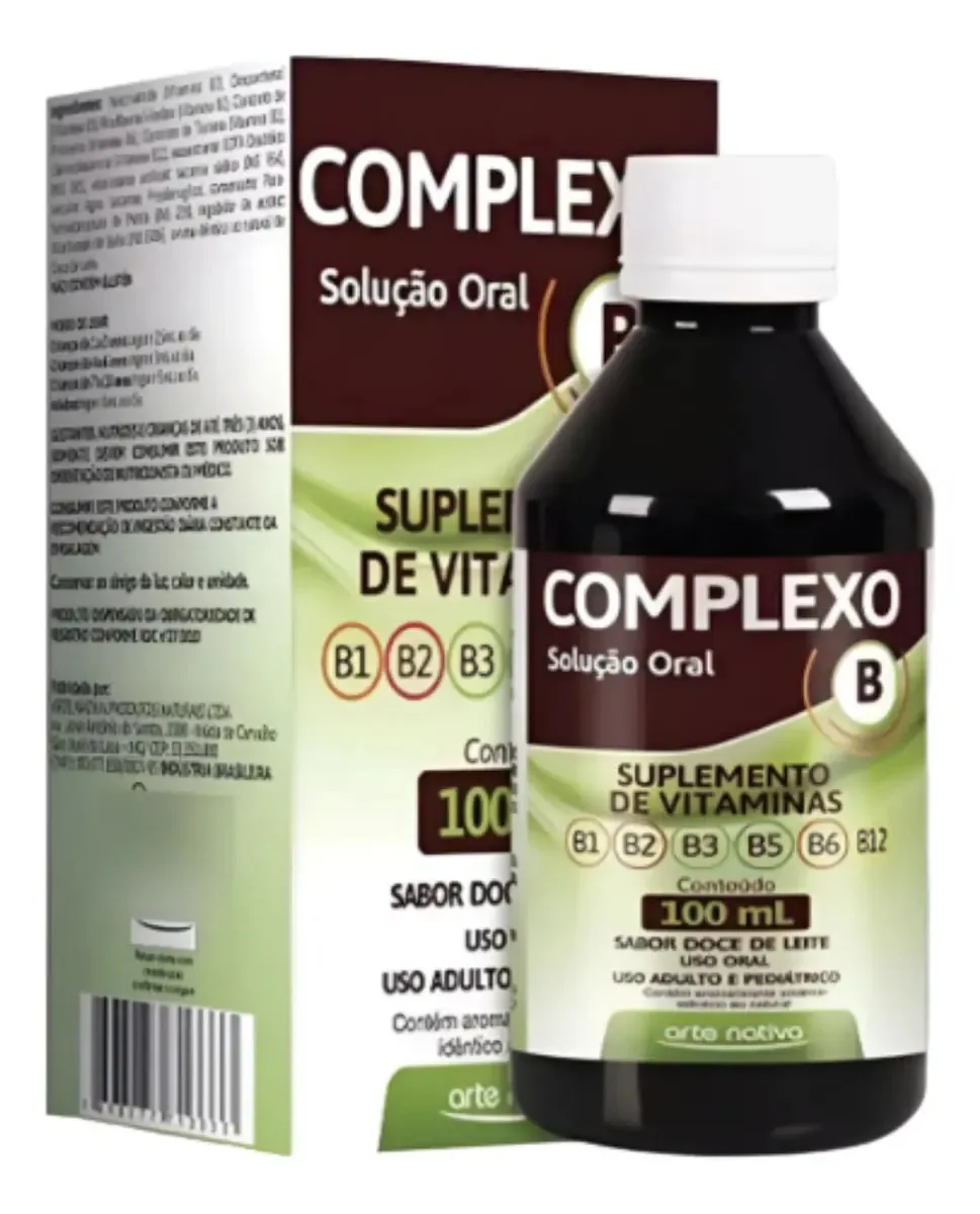 Complexo B Solução Oral 100ml Infantil E Adulto Sabor Doce De Leite