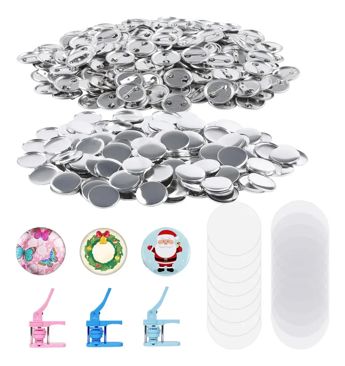 100 kits de pinos e botões de 58 mm para máquina de botões