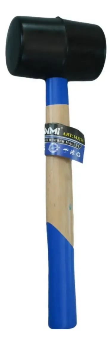 Martelo de borracha com cabo de madeira, martelo para telhas