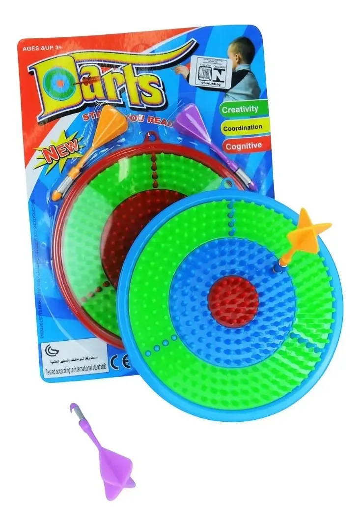 Tabuleiro de dardos, pequeno brinquedo de tiro branco + 2 dardos, cor sólida, multicolorido