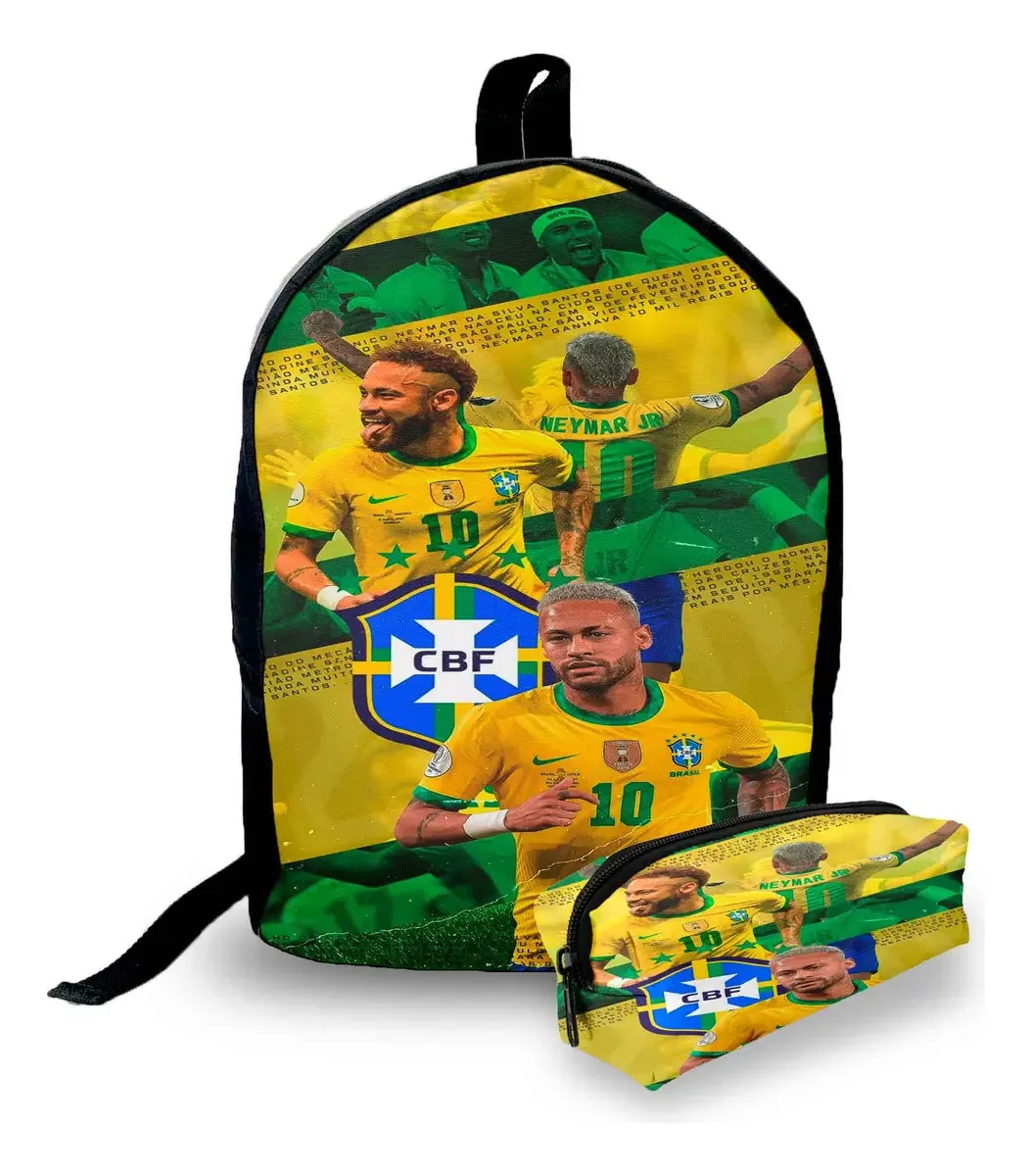 Mini Mochila Urbana + Estojo Neymar Brasil