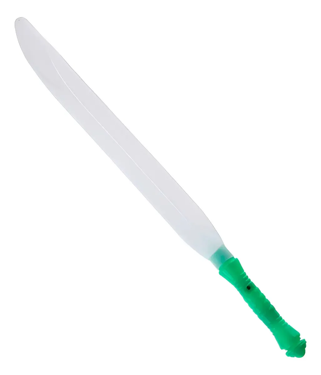 Brinquedo interativo infantil Ninja Sword LED e baterias verdes