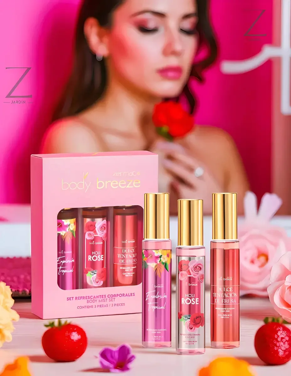 Conjunto de 3 refrescantes corporais Body Breeze para mulheres de 30 ml